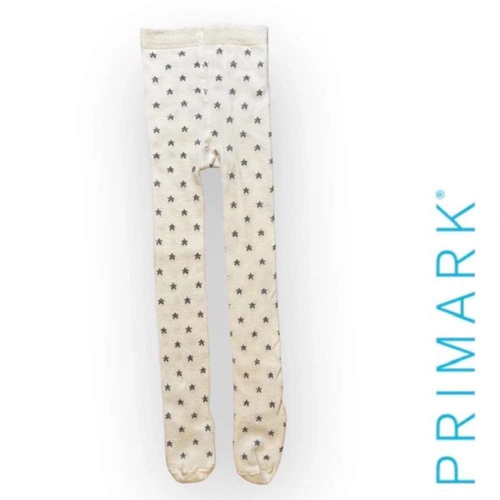 Primary Silver Star White Tights, Size 18-24 M, MSRP $10